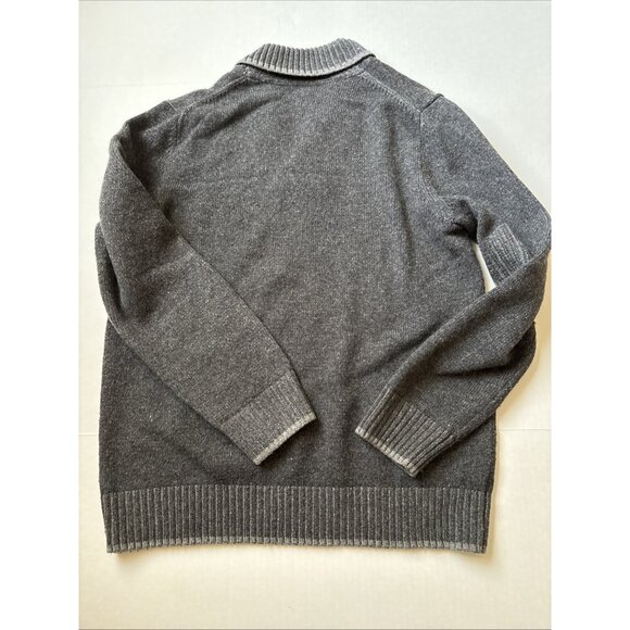 Joseph Abbound Gray Wool Blend Sweater Size Large Textured Elbows - Picture 5 of 5